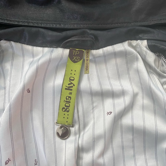 Soia & Kyo hooded leather jacket - Picture 5 of 5